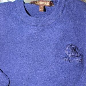 Roberto Cavalli Unisex Blue Sweater Size Small